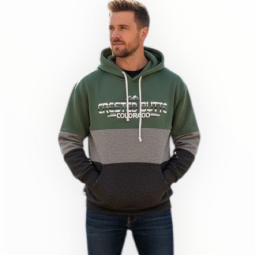Tipsy Unisex Crested Butte Colorado Sweatshirt Hoodie Made in USA  Size M